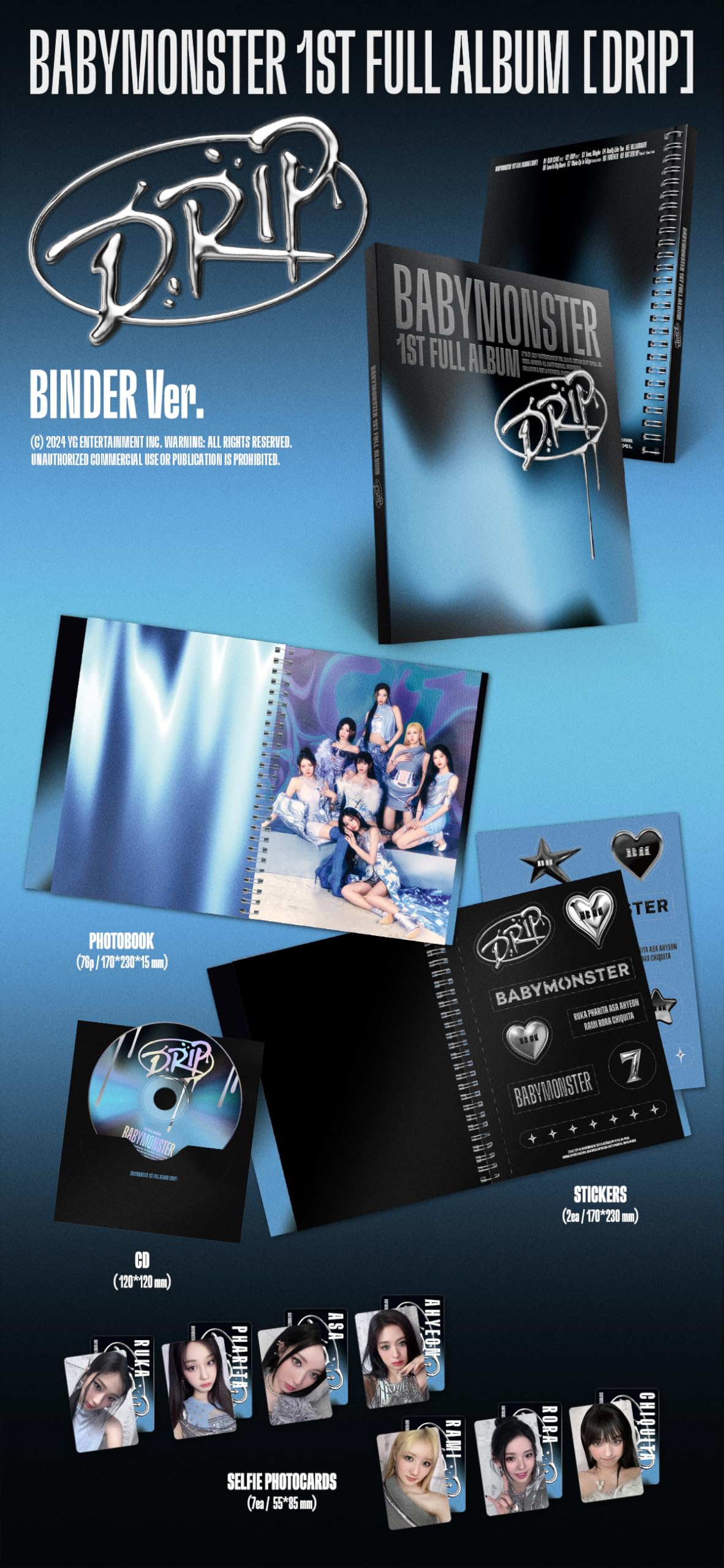 BabyMonster: 1st Full Album DRIP binder ver kpop album 8800261899878